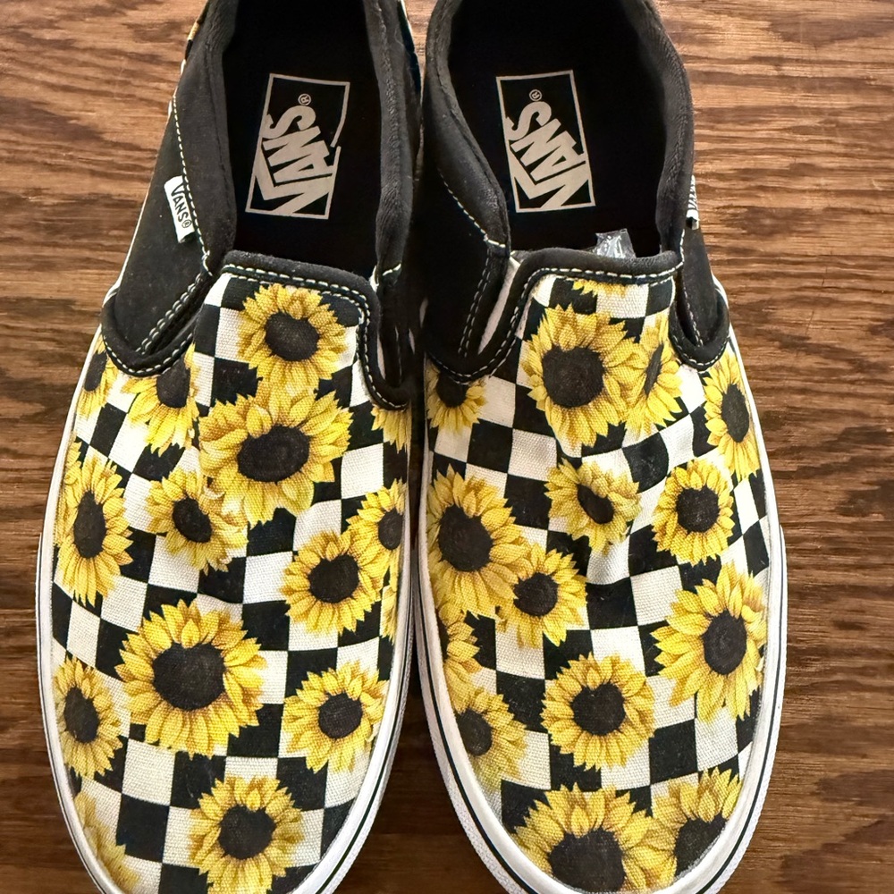 Vans Sunflower Checkered Slip-On Sneakers